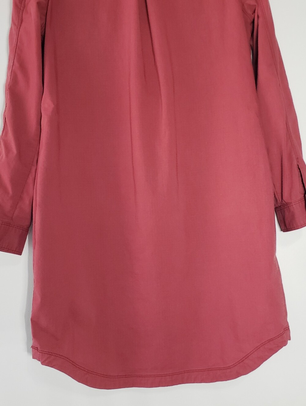 Title Nine Women Medium Long Sleeve Pullover Tunic Dress Medium Burgundy Pockets - Picture 10 of 16